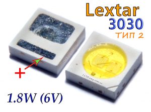LEXTAR 3030 тип2 (1.8 W) 6V
